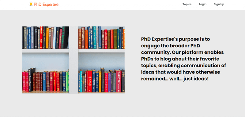 PhD Expertise Web Site