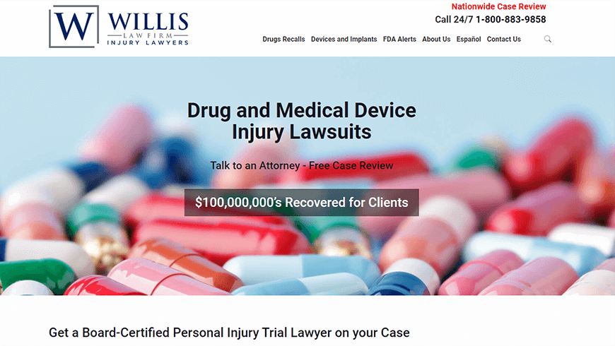 Willis Law Firm website