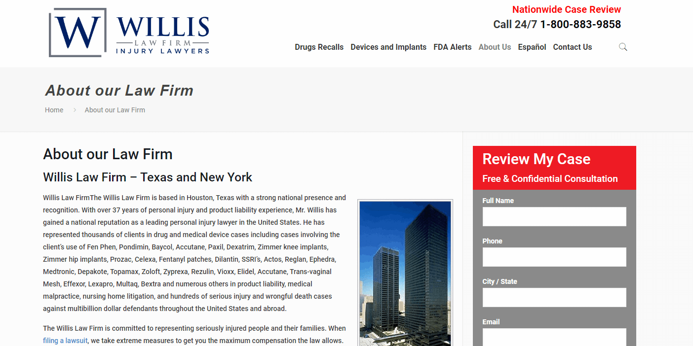 Willis Law Firm website2