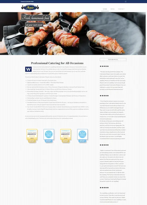 Arco Web Design and Development cateringbymopsie.com