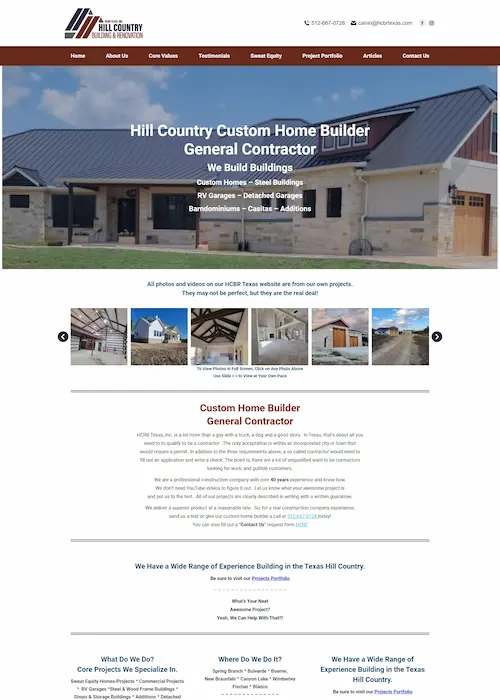 Arco Web Design and Development hillcountrybuildingandrenovation.com