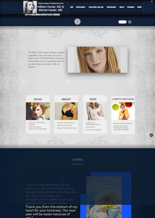 Arco Web Design and Development plasticsurgeryprofessionals.com