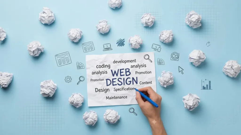 Business website failure caused by building site structure before strategy is finished