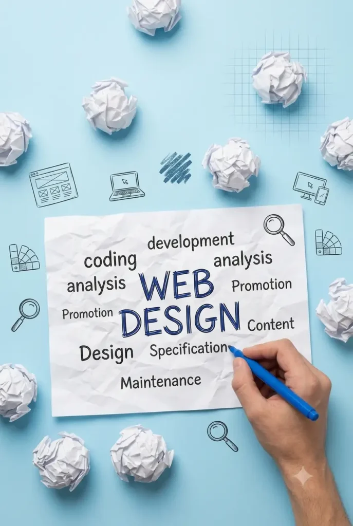 Business website failure caused by building site structure before strategy is finished